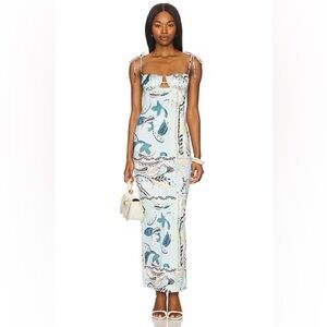 Montce Light Blue Paisley Maxi Dress